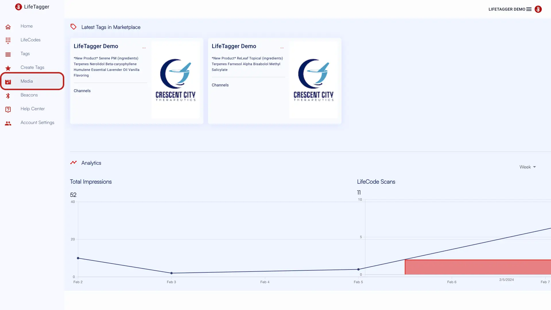 LifeTagger Media Management and Analytics Interface