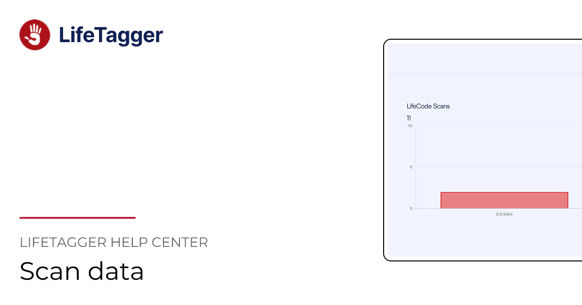 Scan data | LifeTagger Help Center
